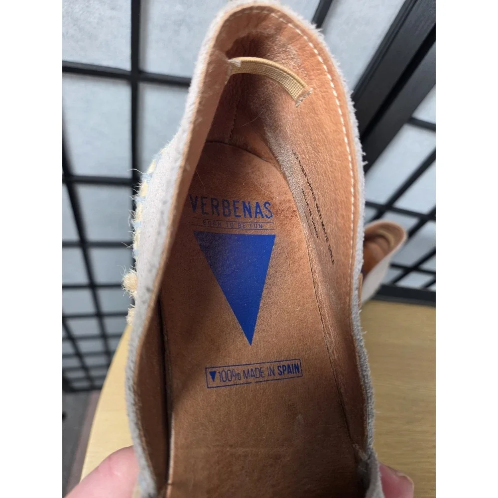 Verbenas Women's Size 41 / 10 Carmen Gray Suede Slip On Espadrille Flats